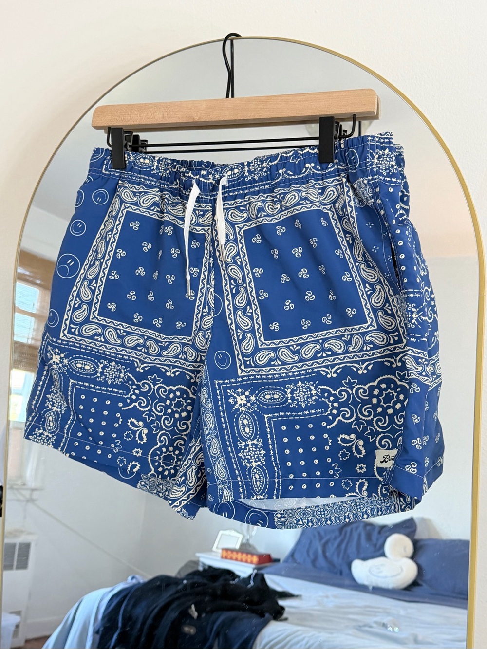 Bather Blue Paisley swim Shorts Size Medium